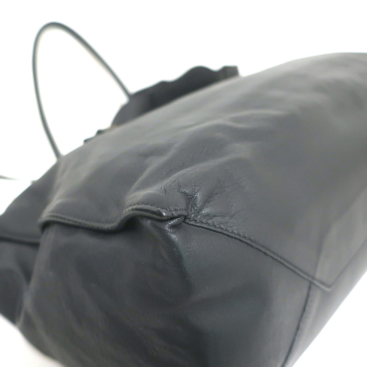 Balenciaga Tube Tote Black Leather Large Shoulder Bag