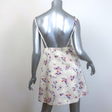 Prada Radzmir A-Line Mini Dress Ivory Floral Print Wool-Silk Size 38