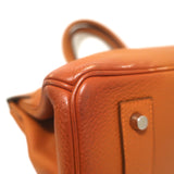 Hermes Shoulder Birkin 42 JPG Orange Clemence Leather Palladium Hardware