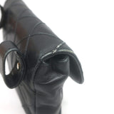 Vintage Chanel CC Turnlock Chain-Trimmed Quilted Mini Belt Bag Black Leather