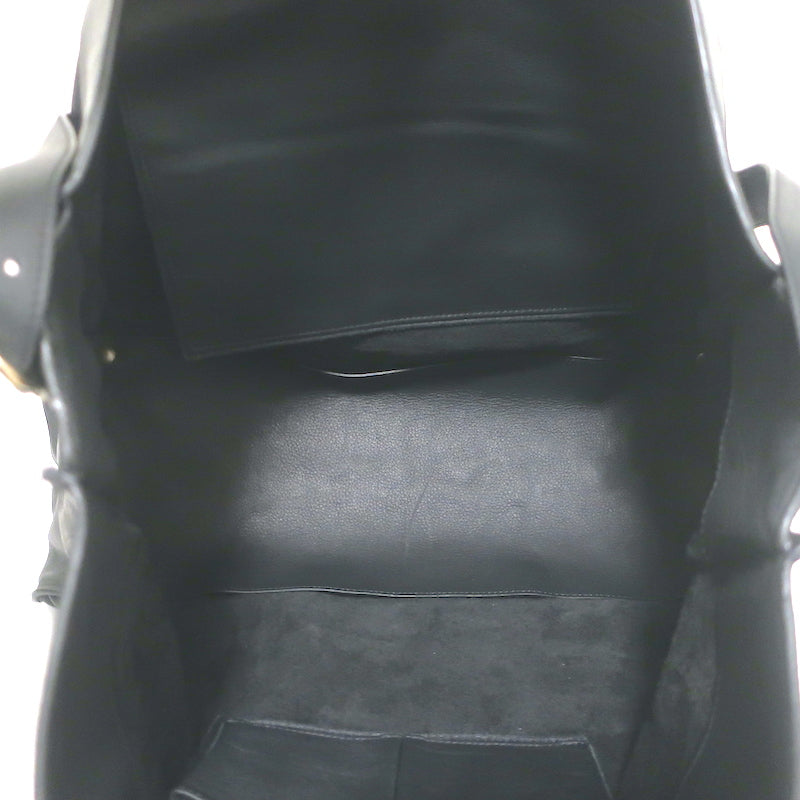 Balenciaga Tube Tote Black Leather Large Shoulder Bag