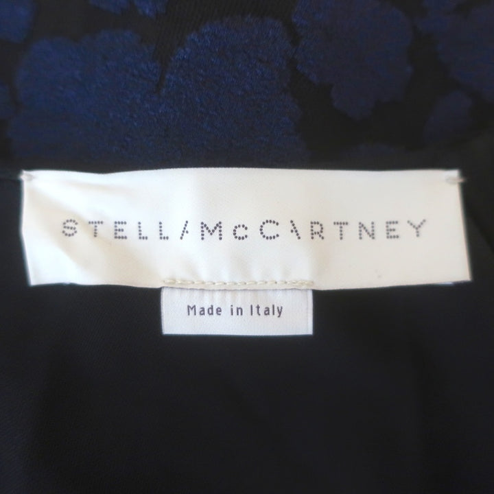 Stella McCartney Paneled Jacquard Long Sleeve Sheath Dress Black/Navy Size 42