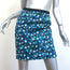 Sacai Luck Floral Print Mini Skirt Blue Cotton Size 0