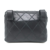 Vintage Chanel CC Turnlock Chain-Trimmed Quilted Mini Belt Bag Black Leather