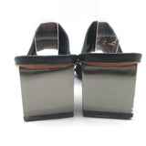 Robert Clergerie Lea Metal-Heel Mules Black Leather Size 41 Open-Toe Sandals