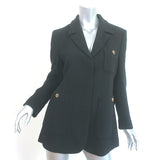 Gucci Belted Jacket Black Wool Crepe Size 44