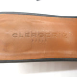 Robert Clergerie Lea Metal-Heel Mules Black Leather Size 41 Open-Toe Sandals