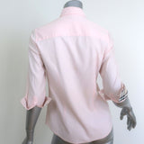 Burberry London Nova Check Cuff Button Down Shirt Light Pink Cotton Size Small