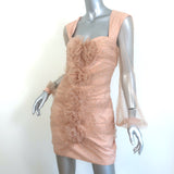Badgley Mischka Party Girl Crystal-Embellished Mini Dress Blush Size 6 NEW