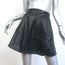 L'Agence Perforated Leather Mini Skirt Black Size 4