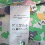 Authentic pre-owned Baum und Pferdgarten ruched floral stretch-silk dress in multi-color, size 36.