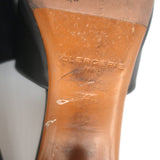 Robert Clergerie Lea Metal-Heel Mules Black Leather Size 41 Open-Toe Sandals