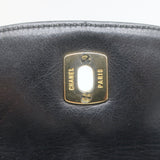 Vintage Chanel CC Turnlock Chain-Trimmed Quilted Mini Belt Bag Black Leather