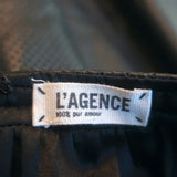 L'Agence Perforated Leather Mini Skirt Black Size 4