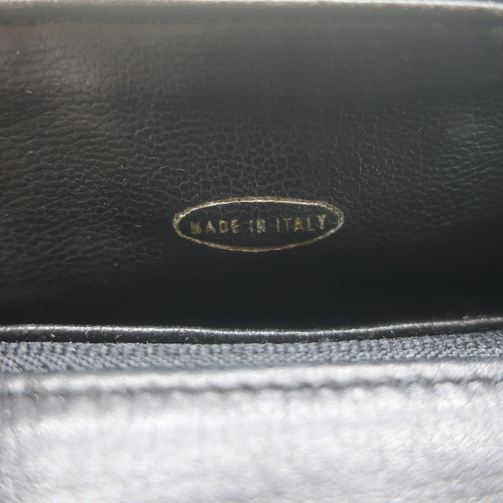 Vintage Chanel CC Turnlock Chain-Trimmed Quilted Mini Belt Bag Black Leather