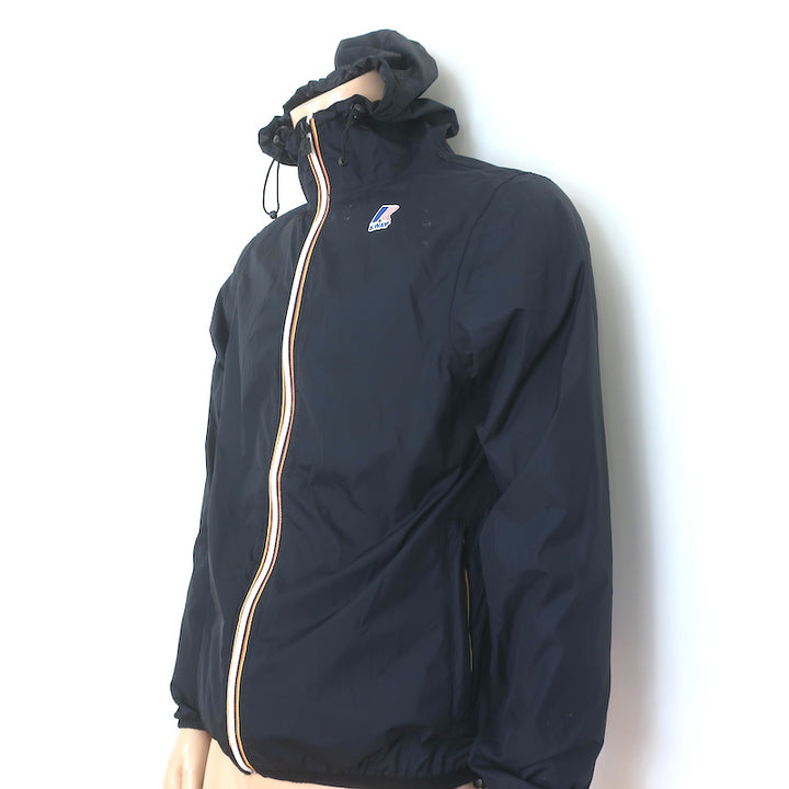 K-Way Le Vrai Claude 3.0 Packable Full-Zip Windbreaker Jacket Black Size Small