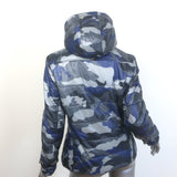 Authier Sestriere Camouflage Hooded Puffer Jacket Blue Size 44
