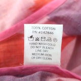 Rhode Ella ruffled mini dress, red-pink ikat cotton, authentic pre-owned luxury piece, gently worn