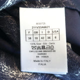 Christian Dior Chez Moi Shirt Navy/White Toile de Jouy Silk Twill Size US 6