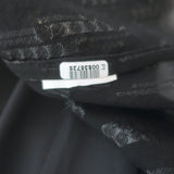 Intropia Long Sleeve Mini Dress Black Lurex Burnout Size 40