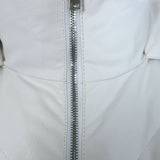 Stella McCartney Kayla Belted Faux Leather Puffer Coat White Size 34