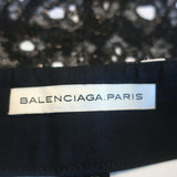 Balenciaga Mini Skirt Black Lace & Canvas Size 36