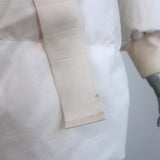 Stella McCartney Kayla Belted Faux Leather Puffer Coat White Size 34