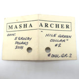 Masha Archer Beaded Collar Necklace Nile Green