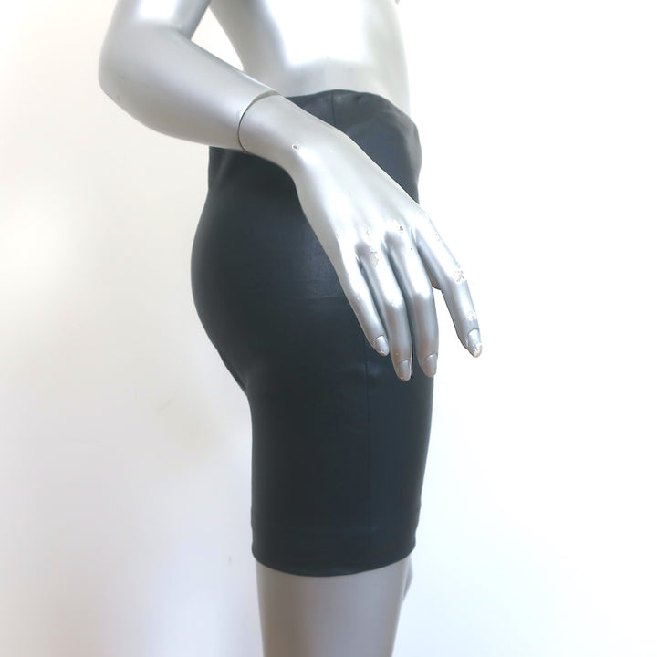 The Row Loattan Leather Mini Skirt Navy Size 2
