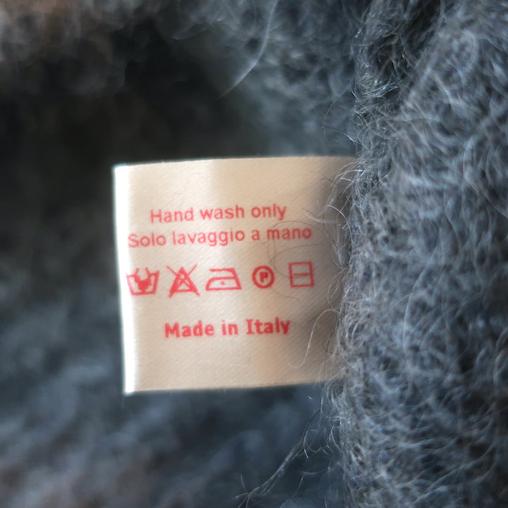 Marni Oversized Button-Back Sweater Dark Gray Mohair-Blend Size 42
