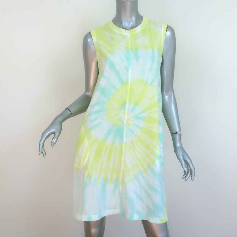 Atm Anthony Thomas Melillo Tie Dye Mini Dress Yellow/Blue Cotton Size Medium Atm Anthony Thomas Melillo Tie Dye Mini Dress Yellow/Blue Cotton Size Medium