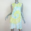 ATM Anthony Thomas Melillo Tie Dye Mini Dress Yellow/Blue Cotton Size Medium