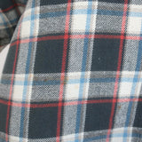 Nili Lotan Plaid Flannel Shirt Gray/Cream Cotton Size Large Long Sleeve Top