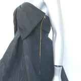 LoveShackFancy Kerrigan Strapless Bow Mini Dress Black Taffeta Size 4 NEW