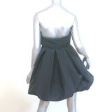 LoveShackFancy Kerrigan Strapless Bow Mini Dress Black Taffeta Size 4 NEW