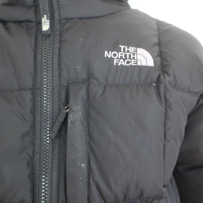 The North Face Boys 550 Reversible Down Jacket Plaid &amp; Black Size Extra Large