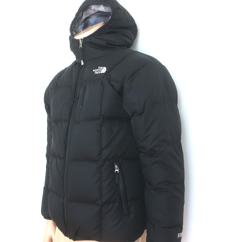 The North Face Boys 550 Reversible Down Jacket Plaid &amp; Black Size Extra Large