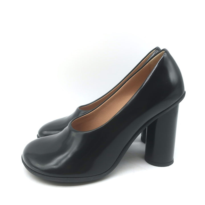 Bottega Veneta Atomic Pumps Black Polished Leather Size 38