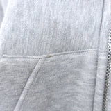 Sacai Ribbed Knit-Back Zip-Up Hoodie Sweatshirt Heather Gray Size 2