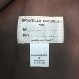 Brunello Cucinelli Fox Fur-Collar Shearling Vest Dark Gray Size 42