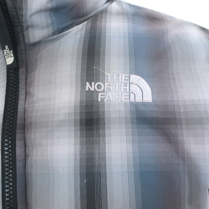 The North Face Boys 550 Reversible Down Jacket Plaid &amp; Black Size Extra Large