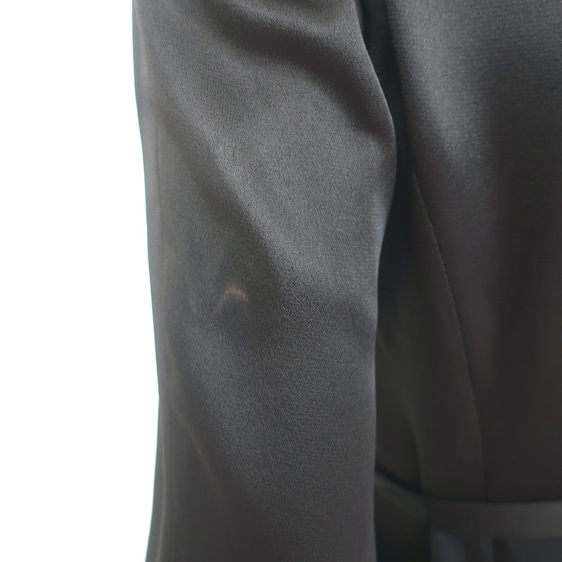 Donna Karan Wrap Jacket Dark Brown Satin Size US 4