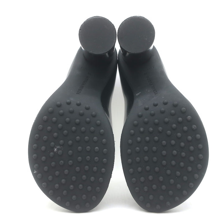 Bottega Veneta Atomic Pumps Black Polished Leather Size 38