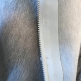 Sacai Ribbed Knit-Back Zip-Up Hoodie Sweatshirt Heather Gray Size 2