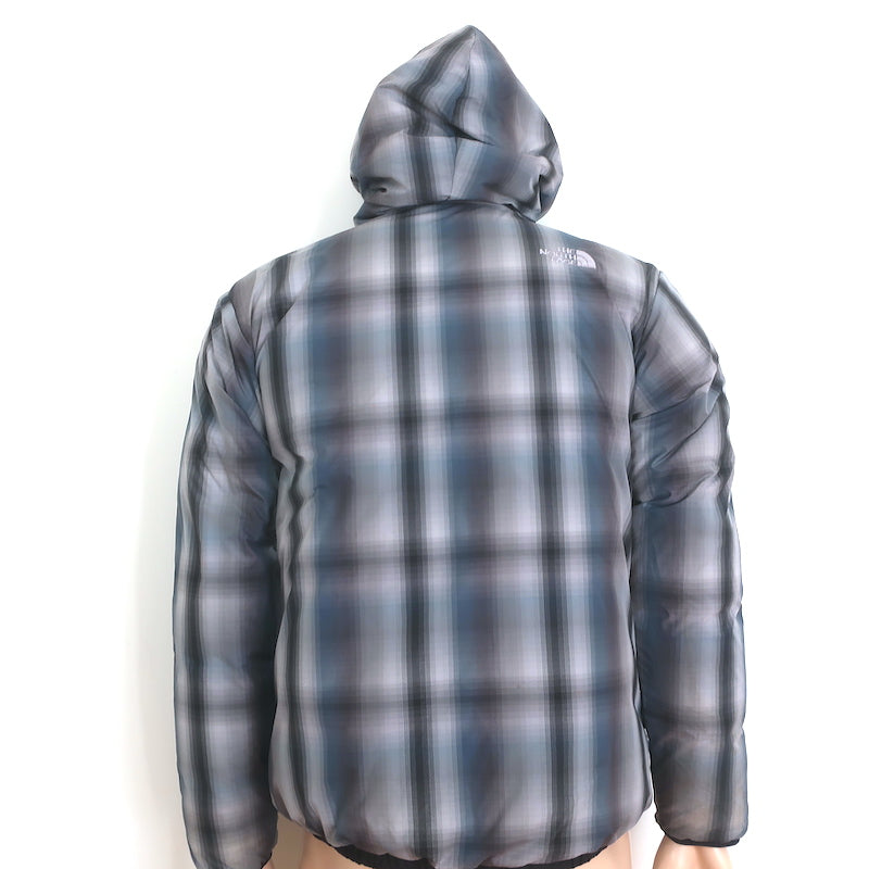 The North Face Boys 550 Reversible Down Jacket Plaid &amp; Black Size Extra Large