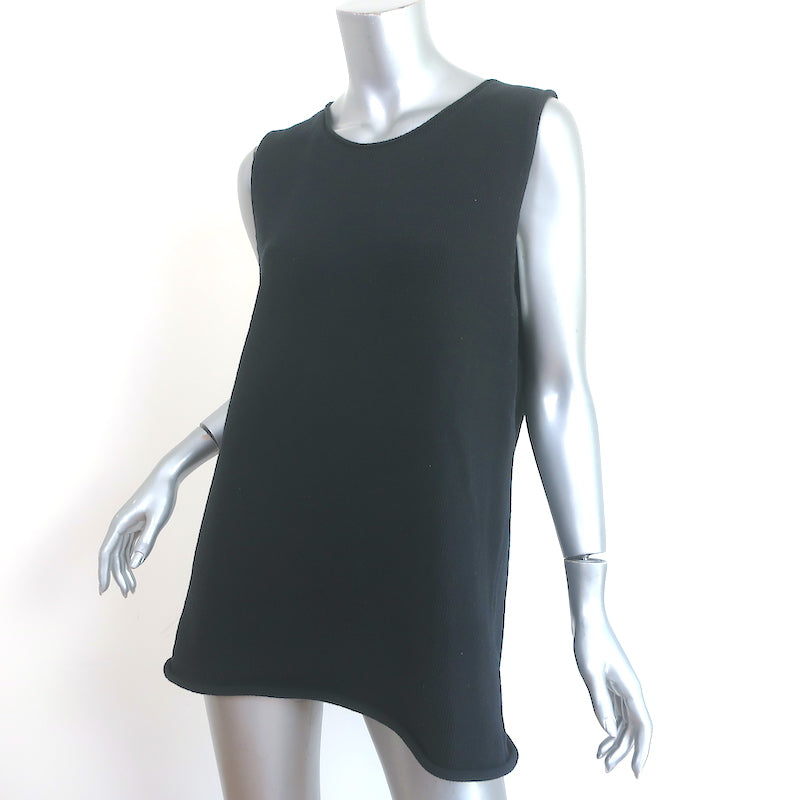The Row Knit Tank Top Black Cotton-Blend Size Large