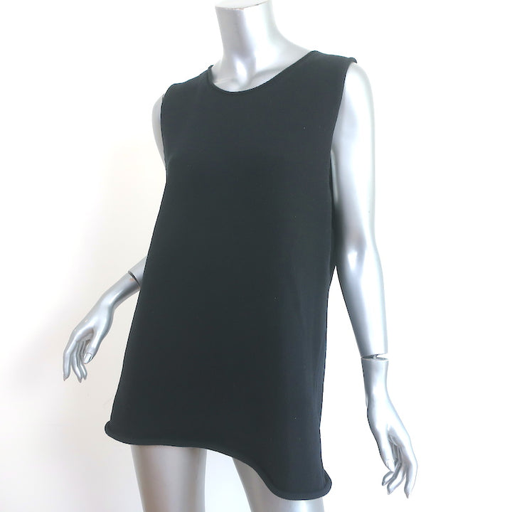 The Row Knit Tank Top Black Cotton-Blend Size Large