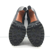 Alaia Croc-Embossed Patent Leather Platform Booties Black Size 38.5