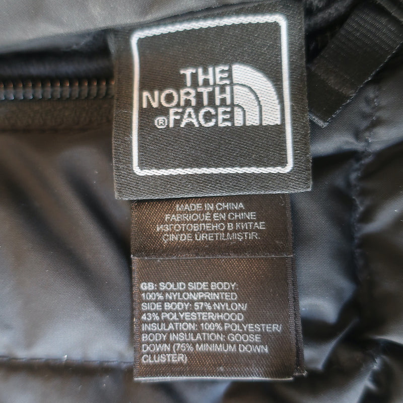 The North Face Boys 550 Reversible Down Jacket Plaid &amp; Black Size Extra Large