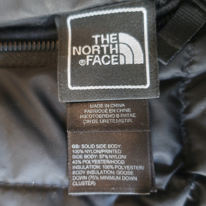 The North Face Boys 550 Reversible Down Jacket Plaid &amp; Black Size Extra Large